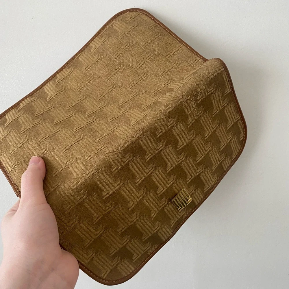 LANVIN Stamped Vintage Clutch Canvas Purse 👛 - Picture 12 of 14